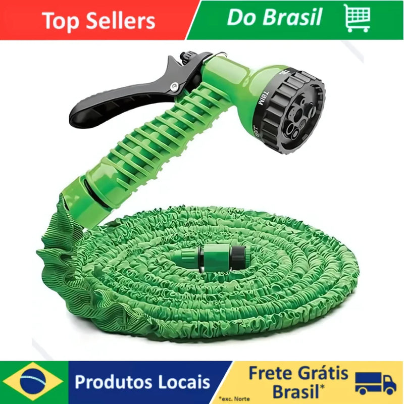 Mangueira mágica expansível elástica de jardim flexível e retrátil de 15 metros