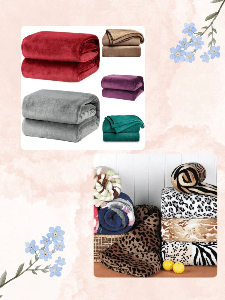 Mantas Couple Pattern Lisa and Printed Microfiber Blanket (180cm x 200cm) Various Options